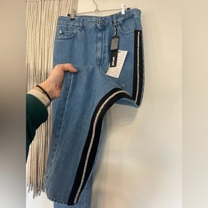 NWT 💯Just Cavalli Rhinestone Ripped Jeans